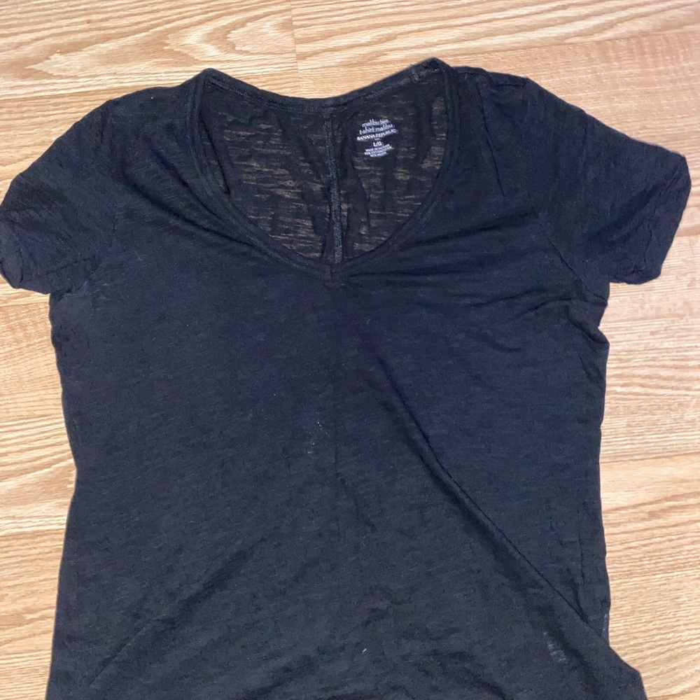 Banana Republic Black Short Sleeve Tee